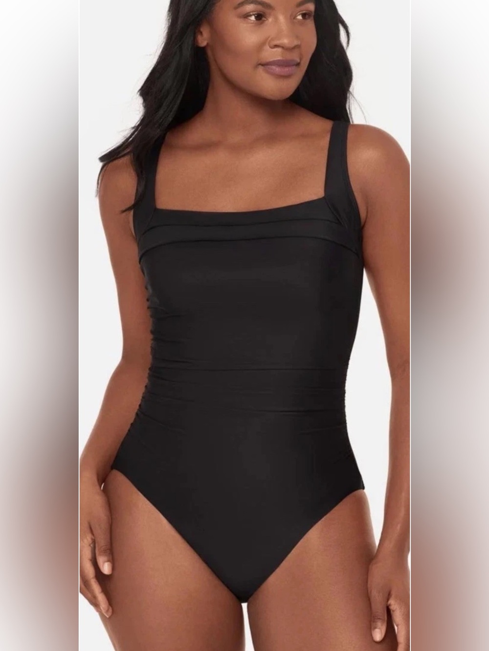 Miraclesuit Polaris One Piece Black Slimming Swimsuit NWT Size 14